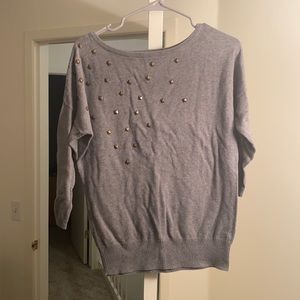 Ana 3/4 sleeve studded sweater